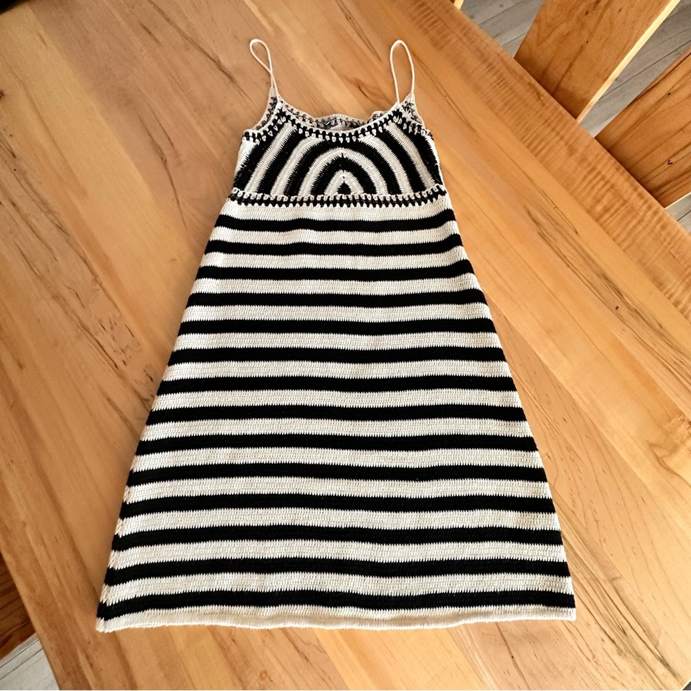 ZARA crochet knit dress S - Picture 4 of 5